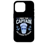 Obey The Captain Boater Funny Nautical Boating Boat Case for iPhone 16 Pro