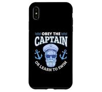 Obey The Captain Boater Funny Nautical Boating Boat Case for iPhone XS Max