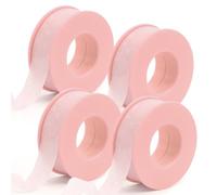 Obeyalash 4 Rolls Lash Tape Pink for Eyelash Extension Breathable Micropore Waterproof Silicone Lash Tape 0.49inch x 15.7 Yards