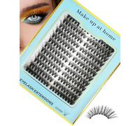 Obeyalash Cluster Lashes 40D Individual Eyelashes Cateyes Fox Eye DIY Eyelash Extensions Volume 8-16mm C Curl Fluffy Russian Lash Clusters for Girls and Women at Home