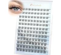 Obeyalash Cluster Lashes, C Curl Wispy Individual Lashes, 120pcs DIY Lash Extensions, Natural Look False Eyelashes, Mixed Lengths 8-14mm for Home Use (M-15)