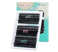 Obeyalash D Curl Cluster Lashes Fluffy Individual Eyelashes 60D+80D+100D Thick Eyelash Clusters 275pcs DIY Volume Extension 10-18mm Lash Clusters Individual Soft and Reusable