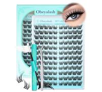 Obeyalash Fox Eye Cluster Lashes Kit - 120pcs Spiky Cluster Eyelash Extension Kit Eyelash Clusters Individuals Dramatic Lash Clusters With Bond Seal Glue and Tweezers DIY Lash Extensions (Kit-2)