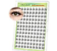 Obeyalash Manga Cluster Lashes Wispy 120pcs D Curl Cluster Lashes Individual Eyelashes Wispy 12mm Invisible Band DIY Eyelashes Individual Reusable at Home (Manga Eye)