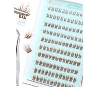 Obeyalash Pre Glue Lashes Clusters Individual Eyeslash DIY False Eyelashes Self Adhesive Press on Lash Cluster Reusable Soft Natural No Glue Needed Lashes (Divine Doll)