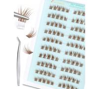 Obeyalash Pre Glue Lashes Clusters Individual Eyeslash DIY False Eyelashes Self Adhesive Press on Lash Cluster Reusable Soft Natural No Glue Needed Lashes (Divine Lash)