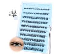 Obeyalash Pre Glued Cluster Lashes - Self Adhesive Eyelash Clusters With Tweezers D Curl With Spikes Glueless Lashes Wispy Stick On No Glue Needed 8-14mm Natural Look Press On Eyelashes (Spiky)