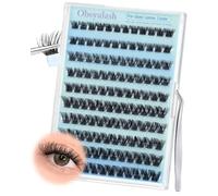 Obeyalash Pre Glued Cluster Lashes - Self Adhesive Eyelashes D Curl Press On Lashes With Tweezers Stick On Eyelashes 8-14mm Lash Cluster No Glued Needed Resuable and Soft DIY at Home