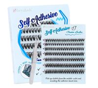 Obeyalash Self Adhesive Eyelashes 40d Pre Glued Lashes D Curl Cluster Eyelashes Wispy 140pcs 8-14mix Press On Lashes Individual Resuable and Soft DIY at Home (40D)