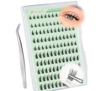 Obeyalash Self Adhesive Lashes Manga 120pcs Pre Glued Cluster Lashes C Curl Stick On Eyelashes Wispy No Glue Needed 8-14mix Self Adhesive Eyelash Clusters Resuable and Soft (YLB01)