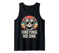 Obeying No One Retro Cat Tank Top