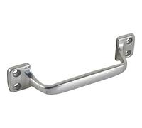 OBF 08 4903 48 Grimme Drawer Handle Ancha Width 148 mm Height 30 mm Furniture Handle Polished Aluminium Silver