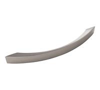OBF 08 8443 46.19.1 Grimme Furniture Handle (Arch) Faro Bow Handle, Curved Width 197 mm, Die-Cast Zinc Stainless Steel Effect, Silver