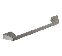 OBF Grimme Amund 72296246.20 Furniture Handle, Kitchen Handle, Width 368 mm, Cupboard Handle, Aluminium Stainless Steel Effect, Dark, Silver, Hole Spacing 320 mm