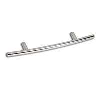 OBF Grimme Basic Menorca 72 3872 29 Drawer Handle Curved Diameter 8 mm Width 222 mm Furniture Handle ZN Chrome-Plated Polished Silver Hole Distance 128 mm