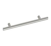 OBF Grimme Eibonie 08 215417.17 Furniture Handle (Barell) Diameter 12 mm Width 250 mm Bar Handle Brushed Stainless Steel Silver Hole Spacing 190 mm