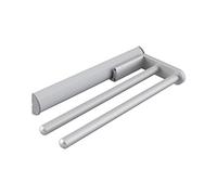 OBF Grimme Eris 03 0412 47 Natural Anodised Tea Towel Holder (Towel Holder) Extendible 2-Arm for the Kitchen, ET 300 mm Aluminium, Length 290 mm