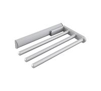 OBF Grimme Eris 03 0423 47 Natural Anodised Tea Towel Holder (Towel Rail) Extendible 3-Arms for the Kitchen, ET 465 mm Aluminium, Length 443 mm