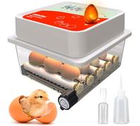 OBI-12 Egg Incubators for Hatching Eggs - Incubator for 12 eggs with automatic egg turner - Brooder for chicken eggs, quail, and duck eggs - Orange