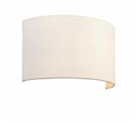 Endon Wall Light Obi 70334 - Modern White Glass & Fabric Metal IP20 220-240V