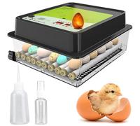 OBI-36 Egg Incubators for Hatching Eggs - Incubator for 36 eggs with automatic egg turner - Brooder for chicken eggs, quail, and duck eggs - Black