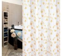 OBI CMI MARE Beige Textile Shower Curtain 180x200 cm Incl. 12 Rings