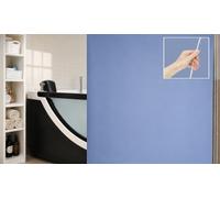 OBI Deco-Line Shower Roller Blind Blue 140 x 240 cm PVC, Chain Pull