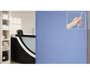 OBI Deco-Line Shower Roller Blind Blue 140 x 240 cm PVC, Chain Pull