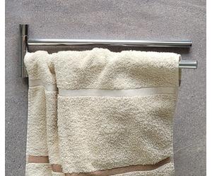 OBI MINDORA Rotatable 2-Arm Towel Holder Chrome Space-Saving Swingable Mount