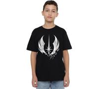 Obi-Wan Kenobi Boys Obiwan Shattered Jedi Unisex Kids T-Shirt, Black, 12-13 Years UK