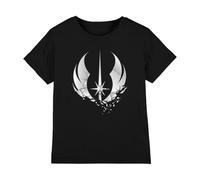 Obi-Wan Kenobi Boys Obiwan Shattered Jedi Unisex Kids T-Shirt, Black, 3-4 Years UK
