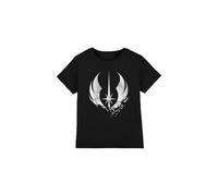 Obi-Wan Kenobi Boys Obiwan Shattered Jedi Unisex Kids T-Shirt, Black, 7-8 Years UK