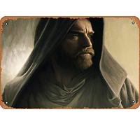 Obi Wan Kenobi portrait Magic and Fantasy People Sci-fi Classic Man Cave Wall Art Decor 8x12 inch Metal Tin Sign Plaque Poster