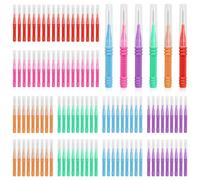 Obidodi 110 Pieces Interdental Brush, 5 Sizes Soft Toothpicks Tooth Flossing Head, Oral Dental Hygiene Brush, Mini Tooth Cleaning Tool for Cleaning Gaps Between Teeth