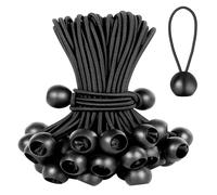 Obidodi 30PCS Bungee Cords with Balls, 4 Inch Flag Bungees, Bungee Balls for Tarpaulins, Banner, Tarp, Pavilions, Tents, Bungee Hooks, Holder, Flag Poles, Black