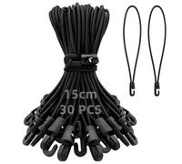 Obidodi 30PCS Bungee Cords with Hooks, Elastic Short Bungee Ropes with Hooks, Small Tarpaulin Hooks, 6 Inch