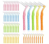 Obidodi 50 Pieces Interdental Brush, 5 Sizes Soft Toothpicks Tooth Flossing Head with Non-Slip Handle, Oral Dental Hygiene Brush, Mini Tooth Cleaning Tool for Cleaning Gaps Between Teeth