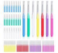 Obidodi 70 Pieces Interdental Brushes, Toothpicks Tooth Flossing Head, Dental Floss Stick Oral Dental Hygiene Brush, Mini Teeth Cleaner Cleaning Gaps Between Teeth