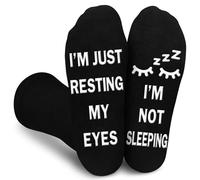 Obidodi Funny Socks Gifts for Dad, I’m Not Sleeping, I’m Just Resting My Eyes, Size 9-12 Christmas Birthday Gifts from Daughter Son, Father's Day Presents