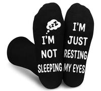 Obidodi Funny Socks Gifts for Men, I’m Not Sleeping, I’m Just Resting My Eyes, Size 9-12 Christmas Birthday Dad Gifts from Daughter Son, Father's Day Presents