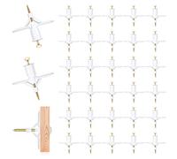 Obidodi Plasterboard Fixings Set, 60pcs Expansion Wall and Screws 8x50mm, Drywall Cavity Fixings, Heavy Duty Anti-Rotational Plaster Walls Fixings for TV Brackets (Grey)