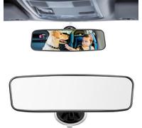 Obidodi Rear View Mirror for Driving Test, Driving Instructor Learner Examiner Mirror, Car Rear View Mirror with Suction Cup, Adjustable Rearview Car Mirror for Driving Test & Lesson (200 X 60mm)