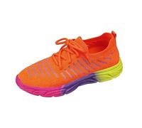 OBiQuzz Men's Mesh Trainers, Summer Lightweight Running Workout, orange, 9 UK