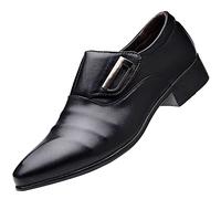 OBiQuzz Men's Monk Slip-On Business Shoes, black, 10 UK