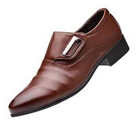 OBiQuzz Men's Monk Slip-On Business Shoes, brown, 10 UK
