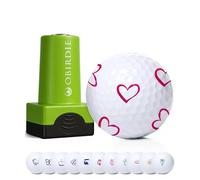 Obirdie Self-Inking Golf Ball Stamp | Chic & Fun Golf Ball Stamper | Fast-Drying, Waterproof Golf Ball Marker Stamp | Reusable Golf Accessories for Women | Golfer Gifts | Golf Gadgets (Heart)