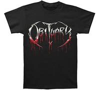 Obituary Men's Fashion Bloody Logo Black Cotton T-Shirt Black XXL