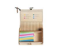 objbhuely Bible Verse Cards, Color-Coded Bible Verses with Wooden Box, Prayer Cards for Daily Encouragement Reflection Emotion Feeling