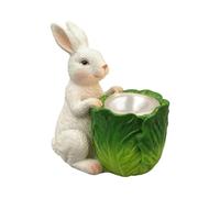 objbhuely Candle Holder Decor - Resin Sculpture Easter Bunny Decorations | Rabbit Taper Decorations | for Home Dining Living Party Fireplace Kitchen Bedroom Offices Indoor Outdoor Holiday