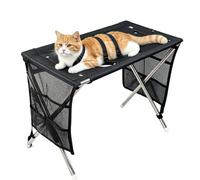 objbhuely Cat Grooming Table Breathable Small Detachable Table Holder | Dog Nail Trimming Hammock for Puppy Kitten Elderly Bathing Shower Washing Trimming Cutting Clipping Brushing Salon Home